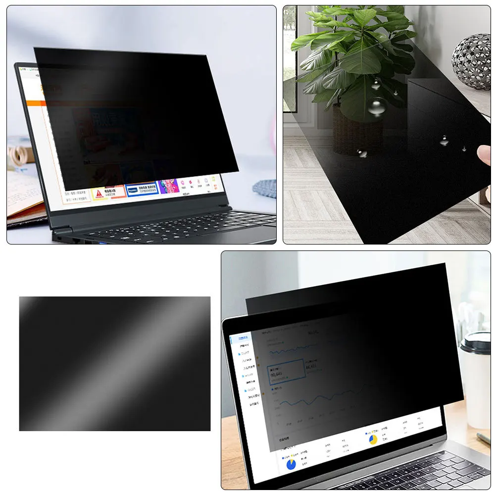 1Pcs Computer Privacy Screen Protector Ultra-Thin Black Leak-Proof Film for Notebook Monitor Eye Protection Blue Light Filter