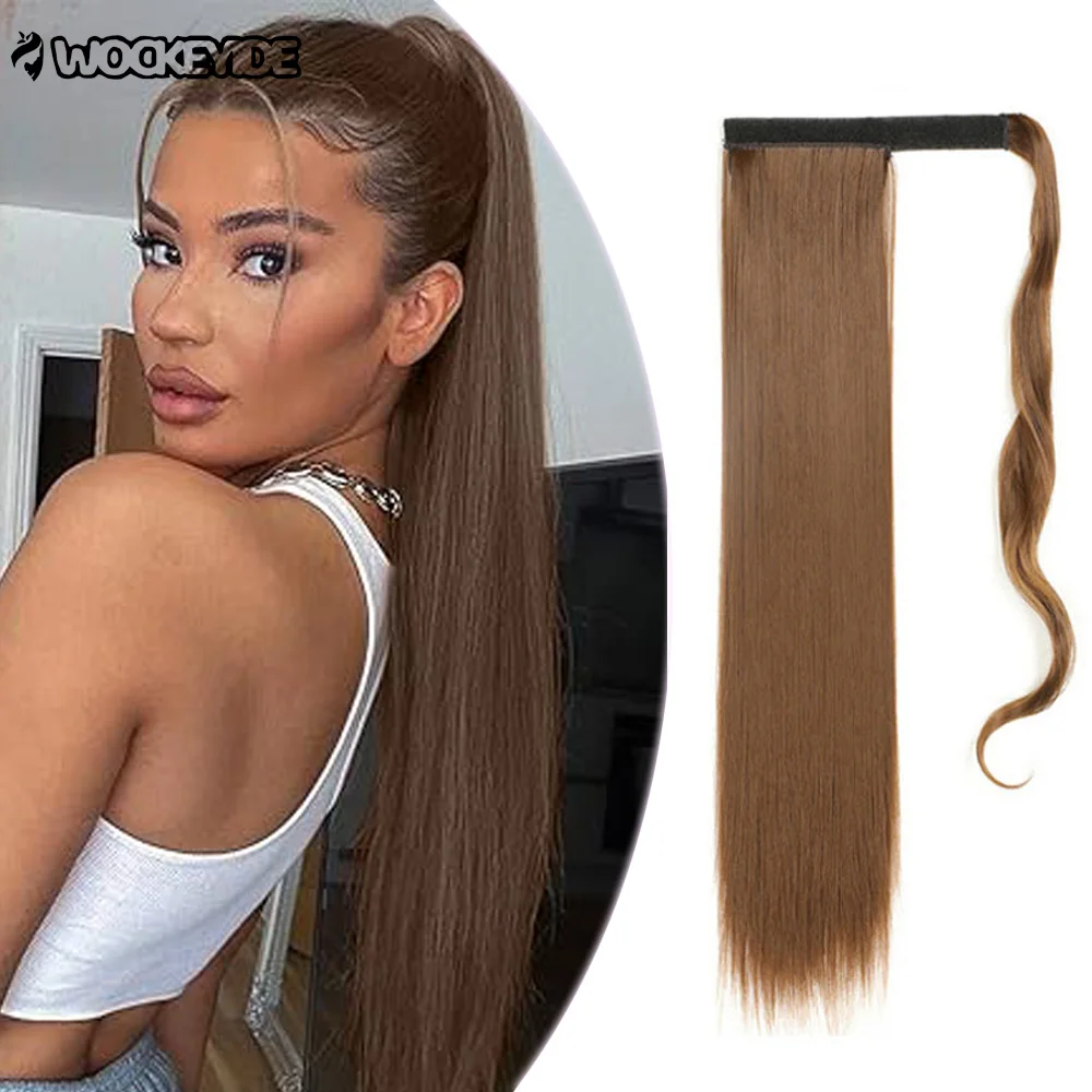 

Straight Long Ponytail Extensions 22 Inch Wrap Around Synthetic Ponytail Hair Piece Ponytail Hair Extensions Hairpieces For Girl