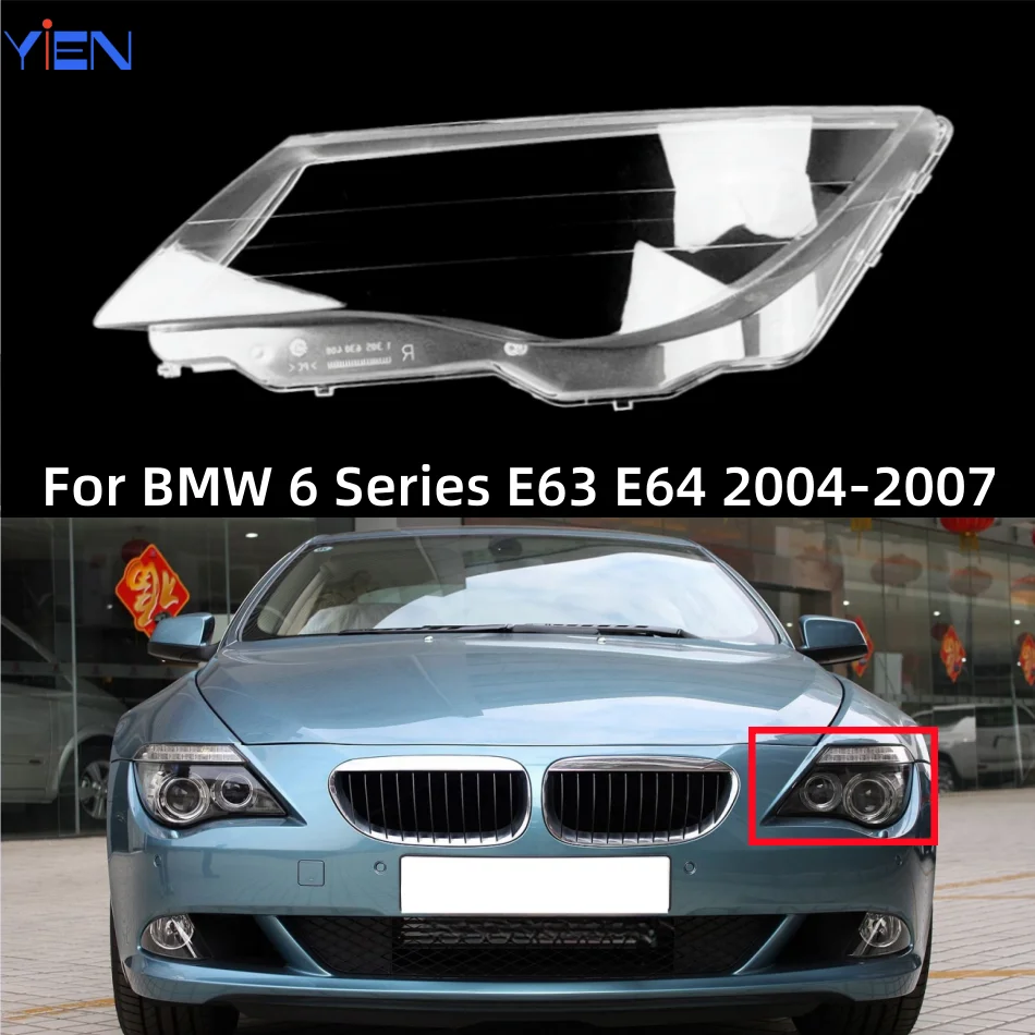 

For BMW 6 Series E63 E64 2004 2005 2006 2007 Auto Accessory Headlights Cover Using Transparent PC Plastic Raw Material Productio