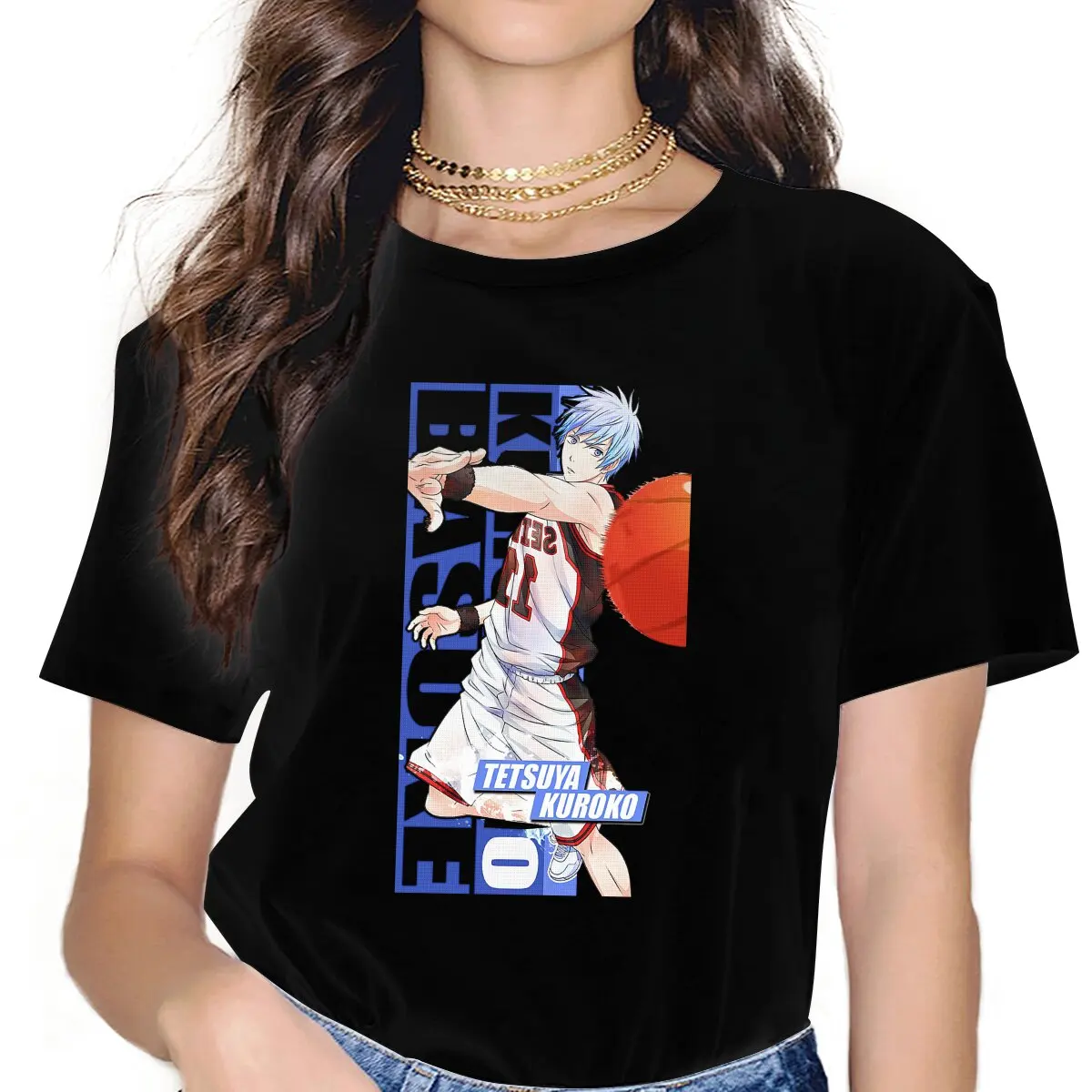 Road to Last Game Female Shirts Kuroko No Basket Sports Anime Series Loose Vintage Women Clothing Harajuku Casual Feminine Blusa