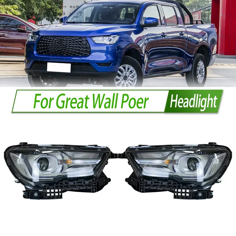 

For Great Wall Poer Halogen Headlight Assembly OEM Style Front Day Running Light Plug & Play Replacement