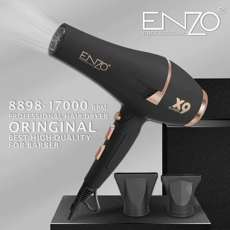 17000RPM High Speed 2800 Watt Powerful Negative Ion Styling Home Hairdresser Black Salon Hair Dryer