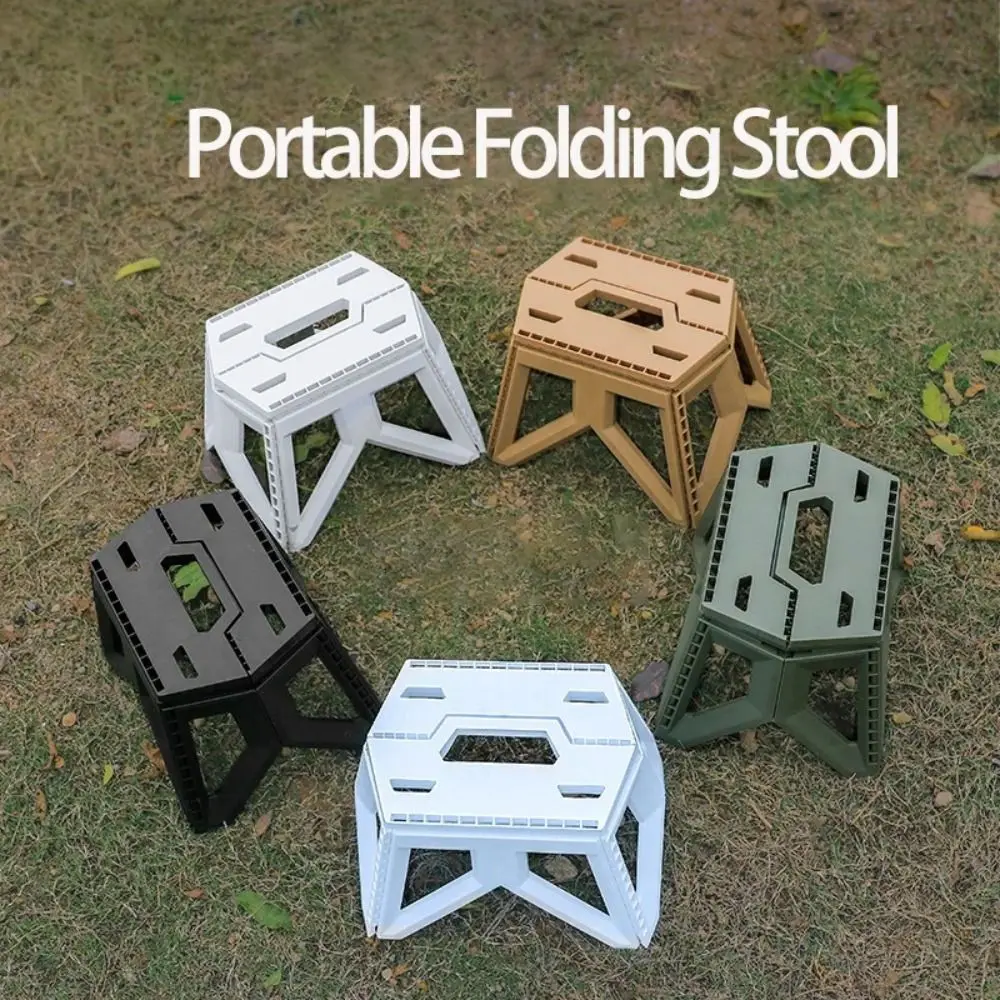 

Outdoor Furniture High Load-bearing Folding Step Stool Portable Durable Camping Chair with Handle Lightweight Fishing Chair