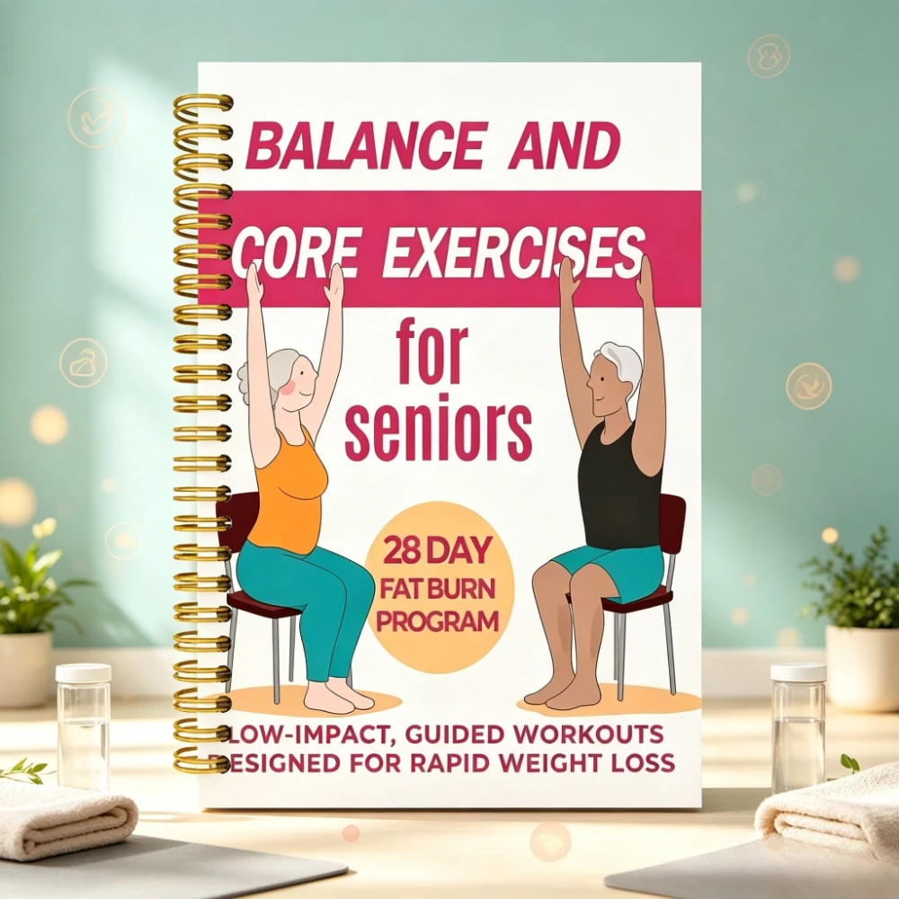 28 day elderly fat burning and shaping record book, efficiently reducing fat and enhancing core muscle groups