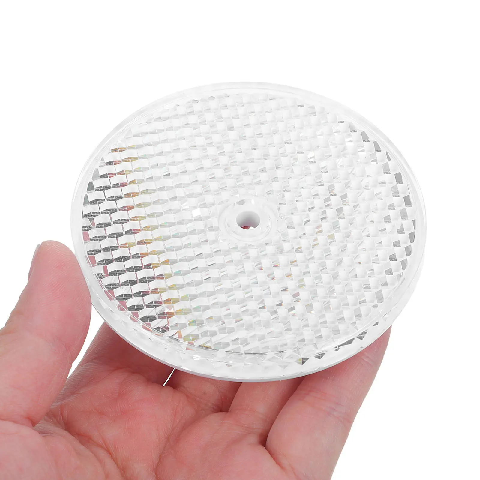 Capteur photoélectrique. Panneau rétro-réfléchissant rond de 15 pouces, réflecteur en plastique à haute réflectivité pour usage industriel.