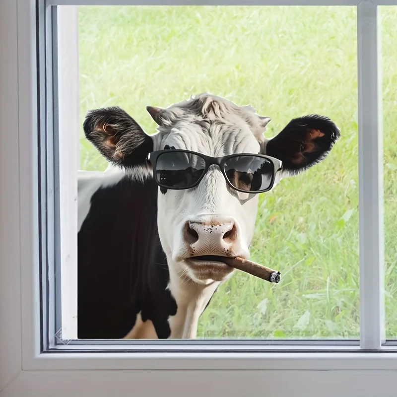 1pc cow theme wall stickers, stickers, suitable for living room, bedroom, study.