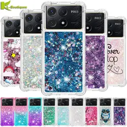 X6 Pro Case on For Fundas Xiaomi Poco X6 Pro Cover Glitter Dynamic Liquid Case For Xiomi Xiaomi PocoX6 X 6 Pro Phone Cases Etui