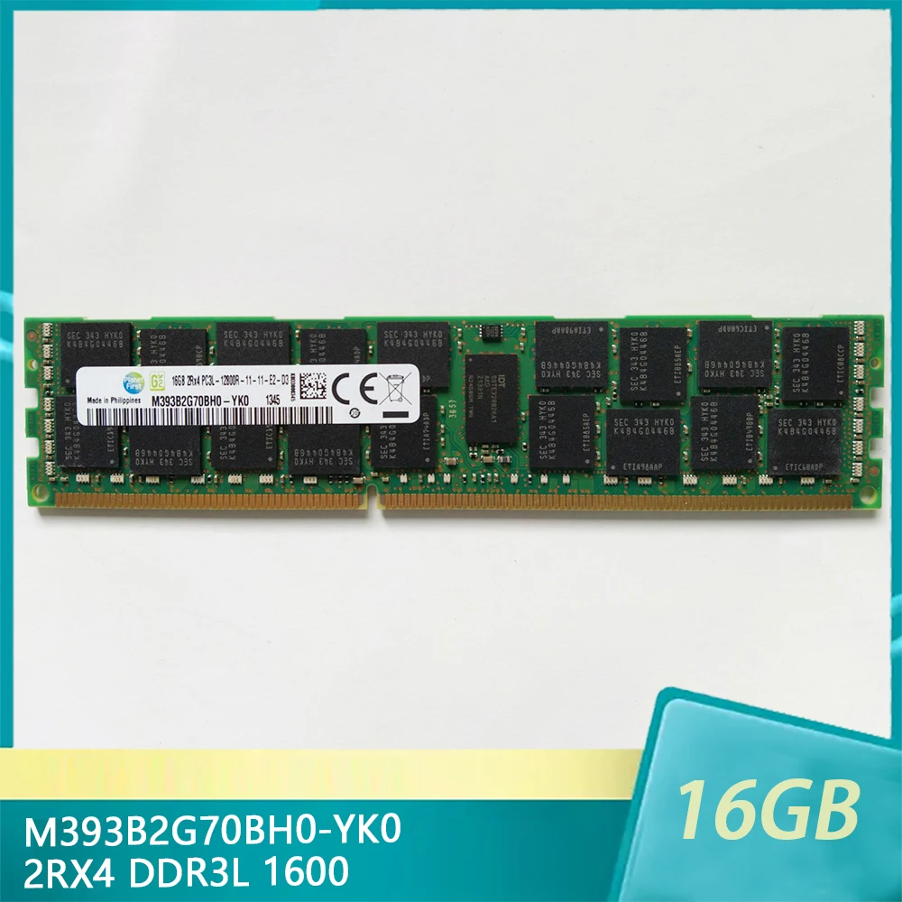 

M393B2G70BH0-YK0 для Samsung RAM 16GB 16G 2RX4 PC3L-12800R DDR3L 1600 Серверная память