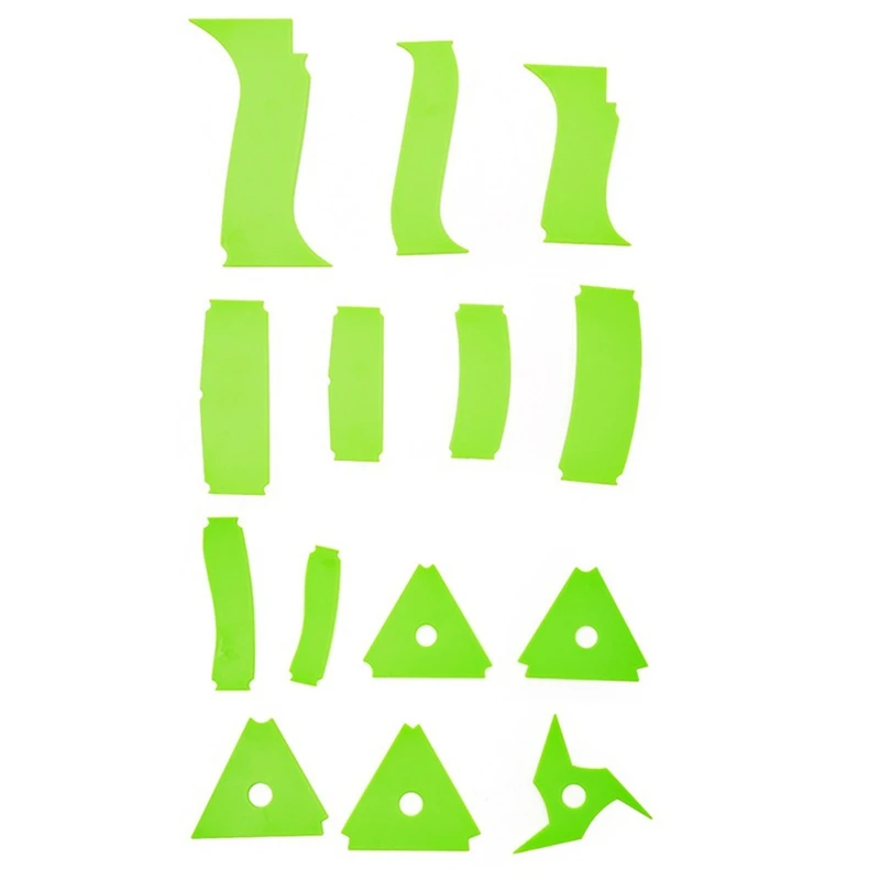 

Enjoy New 14 Pcs Pottery Art Plastic Scraper Cutter Multi-Spec DIY Texture Auxiliary Clay Trimming Sculpture Shaping Too