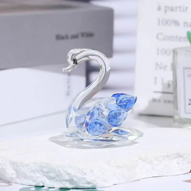 تمثال كريستال البجعة العادي ، ديكور الزفاف ، الحرف اليدوية الإبداعية ، هدايا عيد الحب #2