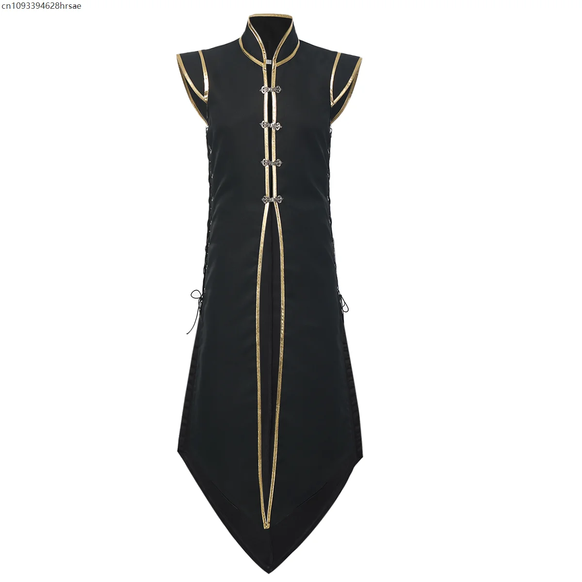 

Mens Medieval Viking Vest Vintage Sleeveless Jacket Long Knight Surcoat Renaissance Waistcoat Costume