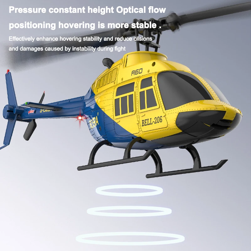 Helicóptero A60 RC 2.4G 6-Aixs Giroscópio 4CH Altitude Hold Fluxo Óptico Helicóptero de Controle Remoto Brinquedos Para Criança Adulto