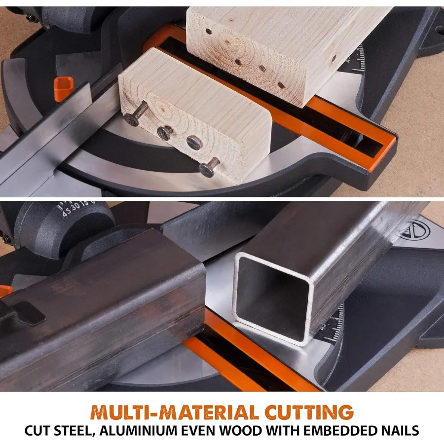 أدوات كهربائية R210CMS منشار ميتري مجمع 81 4 شفرة قطع متعددة المواد TCT متضمنة قطع الخشب المعدني والبلاستيك أكثر 45 درجة #5