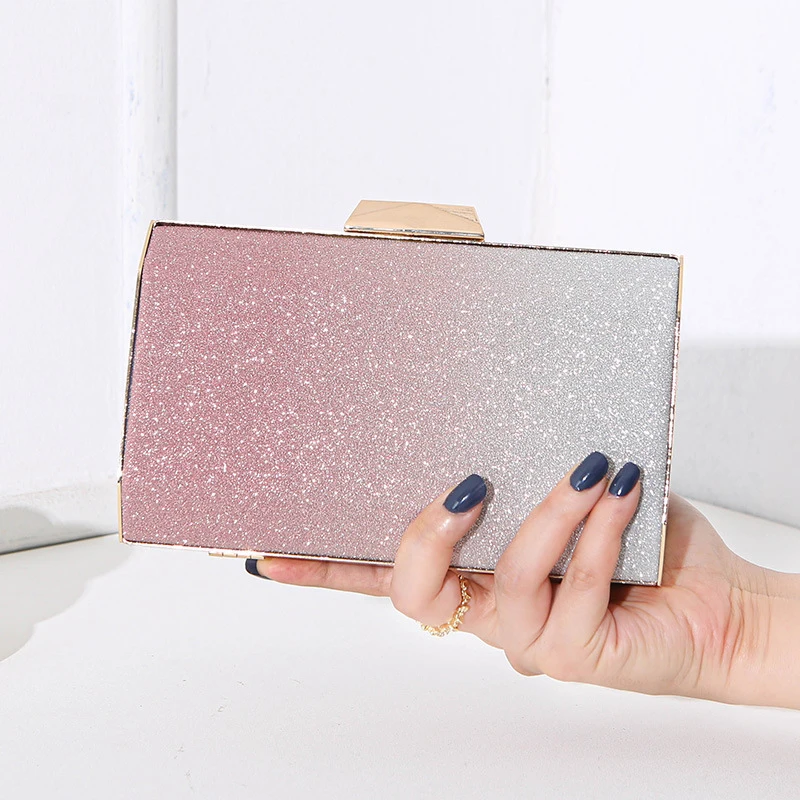 Glitter Wedding Handbags Shiny Women Party Clutch Elegant Ladies Wallet Dance Wedding Handbags Bling Dating Evening Bags XA70ZZ