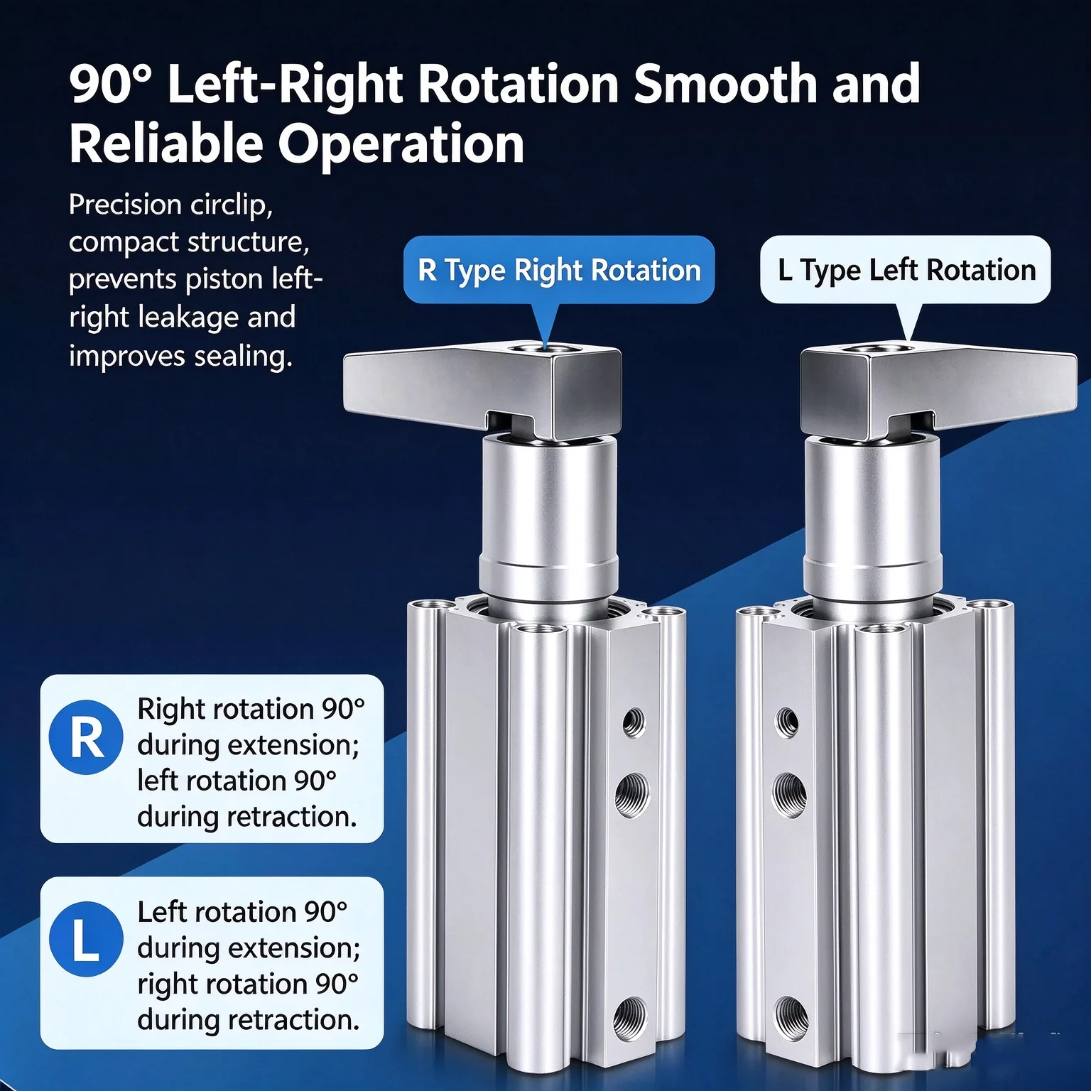 Original MKB Rotary Clamp Cylinder with Arm Pneumatic Component New MKB12 MKB16 MKB20 MKB25 MKB32 MKB40 MKB50 MKB63