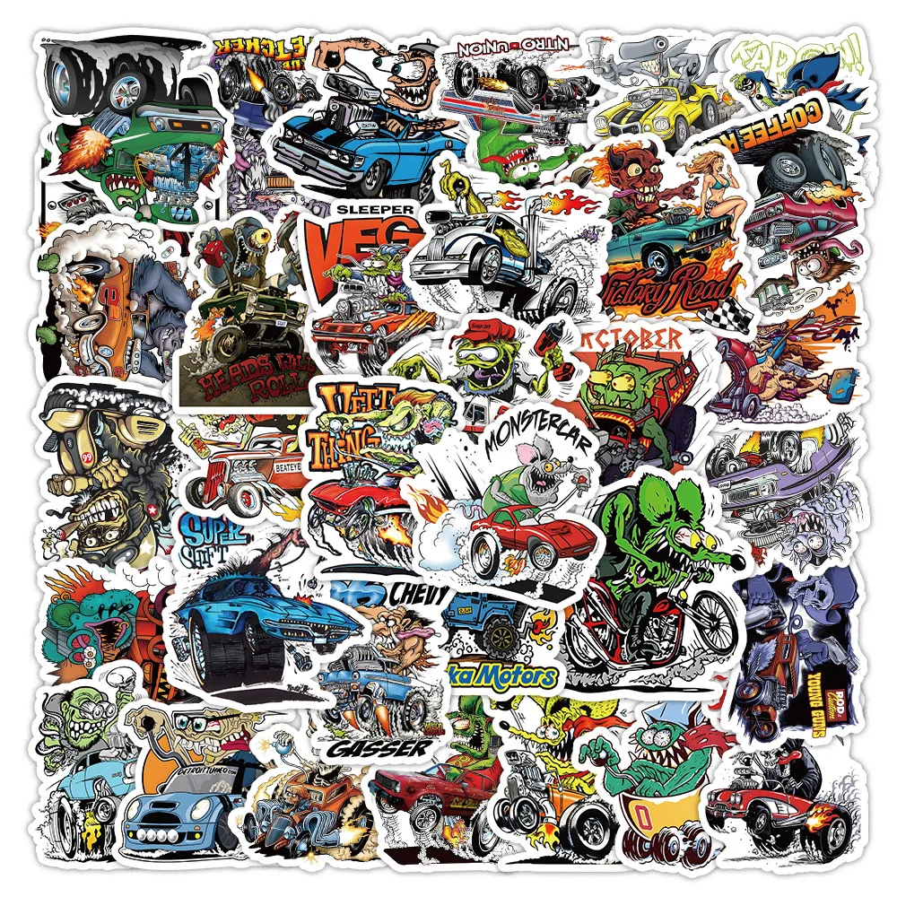 10/30/50pcs Devil Car Cartoon Graffiti Sticker Scrapbook Motorcycle Notebook Phone Kids Toys Laptop Helmet Decorative Stickers