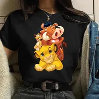 The Lion King Hakuna Matata Cartoon T Shirt Women Funny Cute Anime T-shirt Kawaii Tshirt Graphic Top Tees Disney Female Clothes