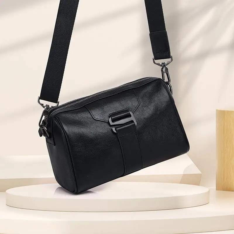 

Men's small shoulder bag Single Shoulder Genuine Leather Business Commuter Casual New Top Layer Cowhide Men's Crossbody Bag