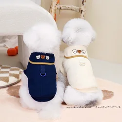 Pet Tank Top Summer Dog Pullover Schnauzer Two Legged Clothes Comfortable and Breathable Puppy T-shirt Cute Teddy Bear Clothing