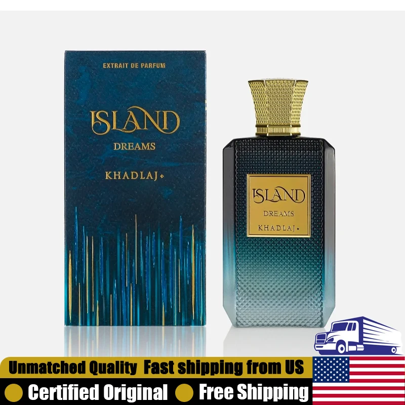 

Khadlaj Island Dreams Extrait de Parfum Spray 3.4 Ounce Long Lasting Fresh Oriental Unisex Pheromones Perfume Portable 100 ML