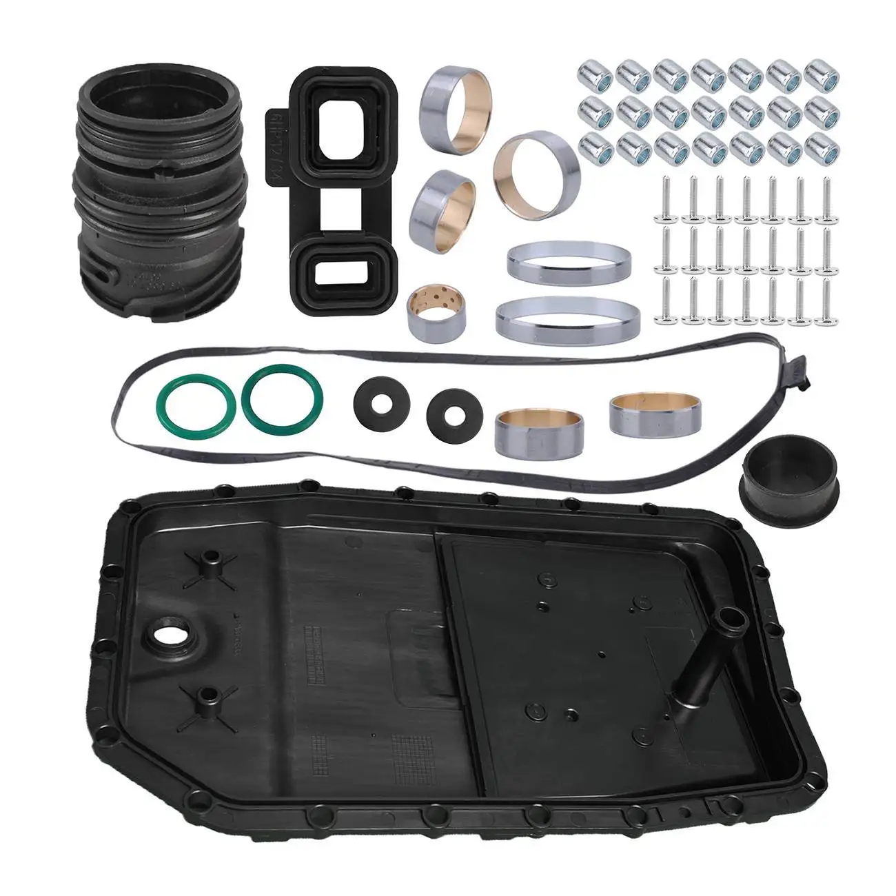 

66PC FOR BMW E90 E60 Transmission Oil Pan+Seal Sleeve+Adapter+Bushing Repair Kit