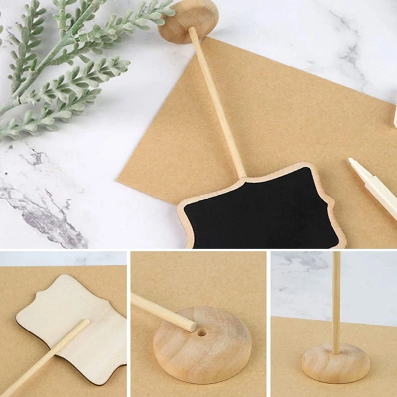20 Pcs Chalkboard Signs Mini Blackboards with Easel Stand for Event Decorations Dropship