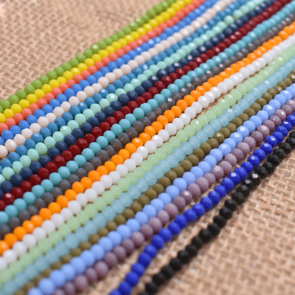 Jewelry Findings Bracelet Finding 3/4mm Austria Faceted Loose Jewelry Making Spacer Beads Crystal Beads Glass Beads