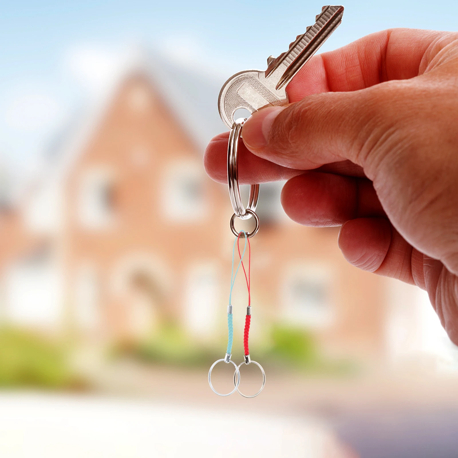 

50pcs Diy Keychain Pendants Bag Ornaments Durable Nylon Woven Charms For Phone Hanging Crafts Key Ring Decor Accessories