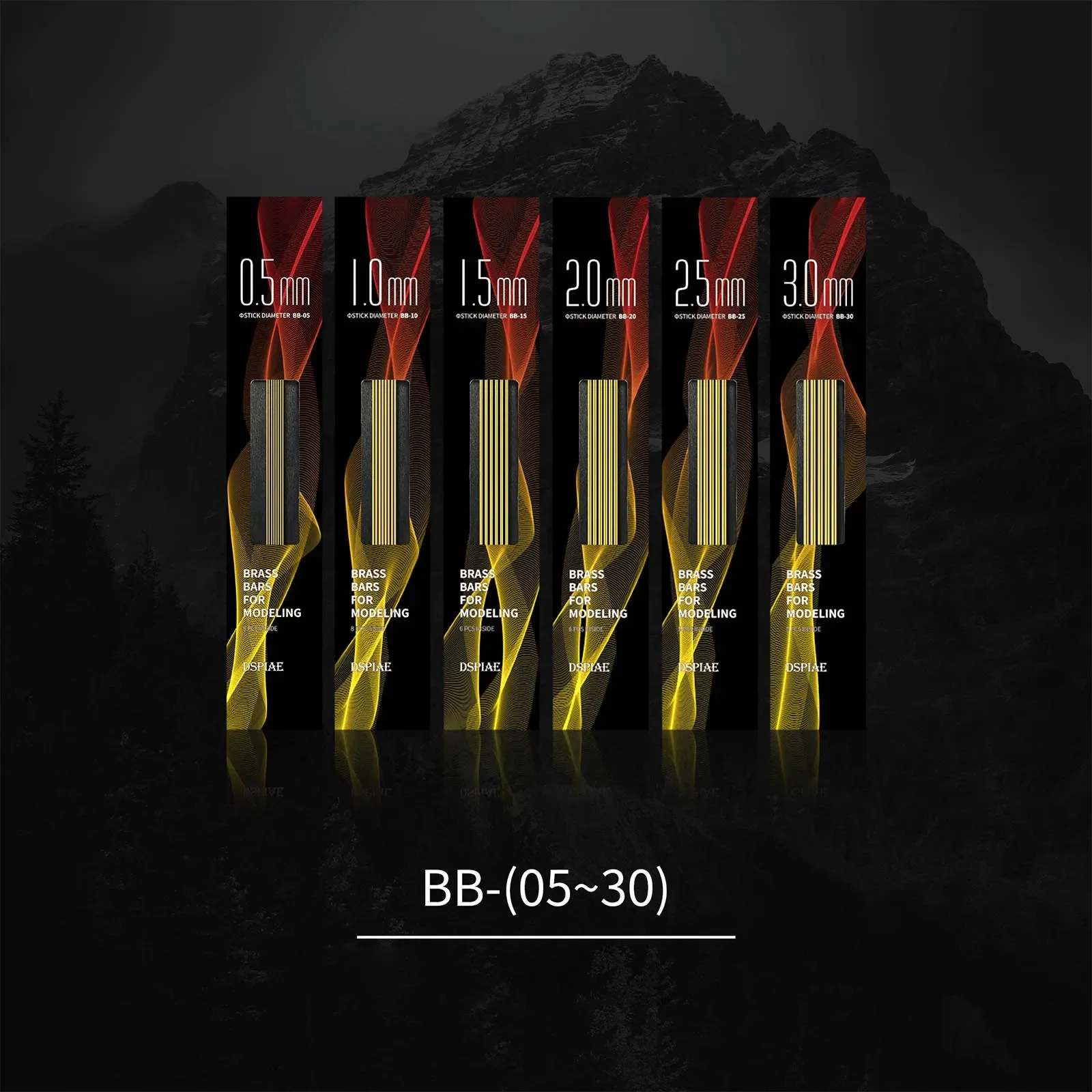 Dspiae BB (05-30) Mosiężne pręty do modelowania 0,5 mm 1,0 mm 1,5 mm 2,0 mm 2,5 mm 3,0 mm Złote pręty mosiężne bezołowiowe