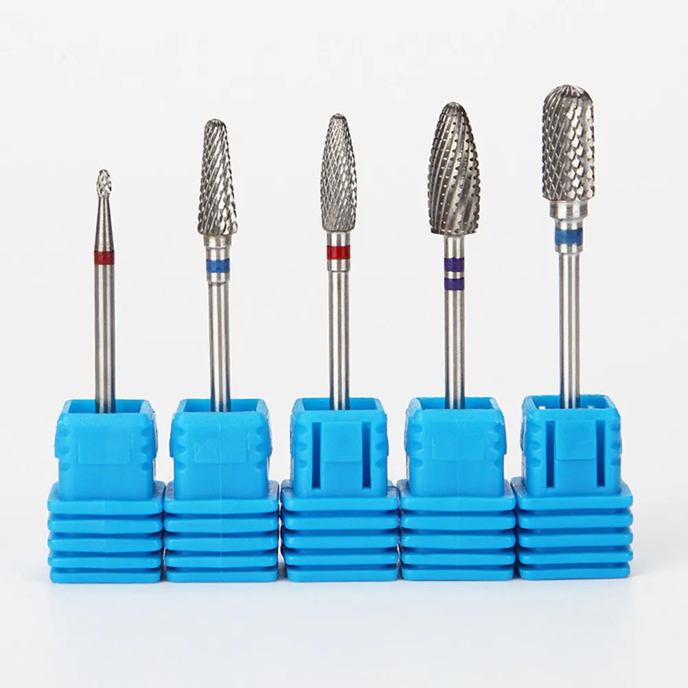 Tungsten Steel Quartz Small Round Nail Drill Bit Grinding Head Polish Reshape Remove Dead Skin Nail File Drill Bit Tools