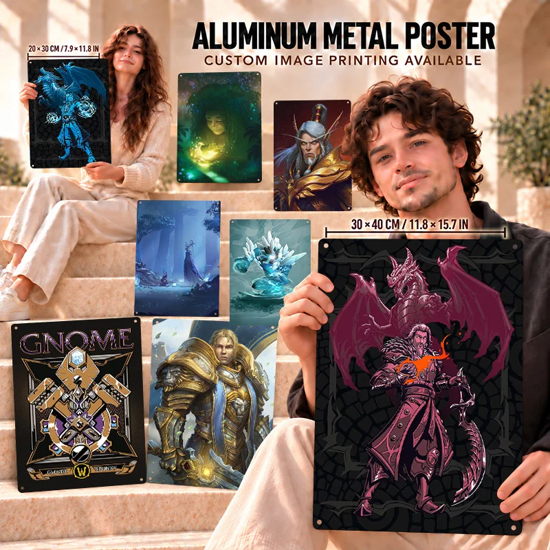 World Of Warcraft Printed Posters Legendary Realm Theme Bedroom Wall Art Customized Aluminum Metal Sign Gift For RPG Players