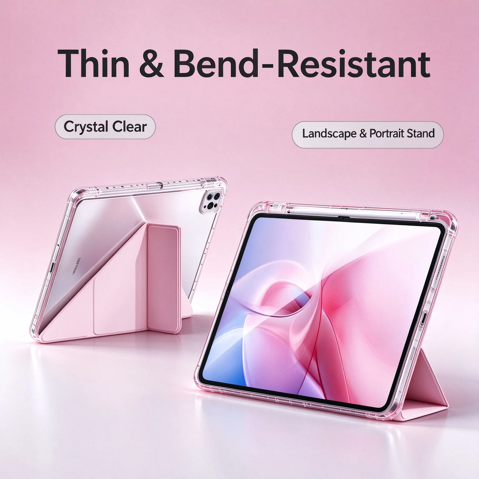 3+Yfold Flip Clear Cover for IPad 10th 11th Gen 2025 7/8/9 10.2'' Start Case for Air 4 5 6 7 11 for Air 2 9.7 Pro 11 Mini 6 7