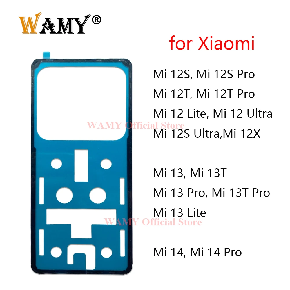 WAMY Back Glass Cover Sticker Glue Waterproof Adhesive for Xiaomi Mi 12 Lite Ultra 12S Pro 12T 12X 13 Lite Pro 13T 14 Pro