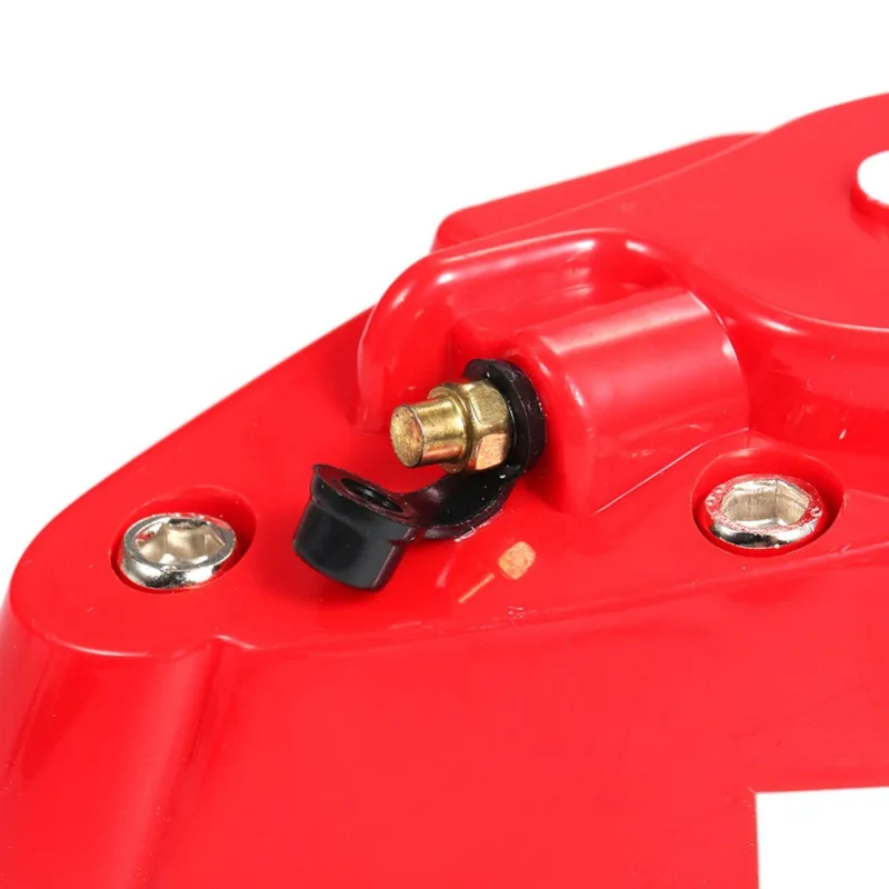 Red Abalone Decor Brake Caliper Covers with Abalone Shell Finish Hub Cap Wheel Rim Cover Set for Cars with Enhanced Styling