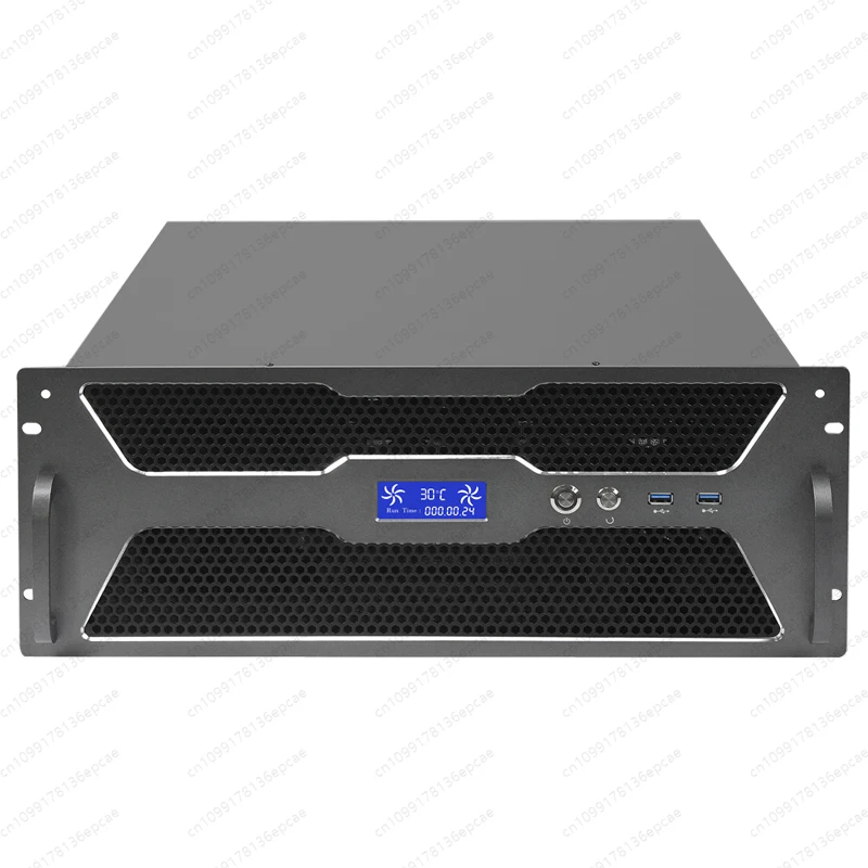 4U industrial control chassis with temperature control screen board desktop power supply multi-hard disk storage server host
