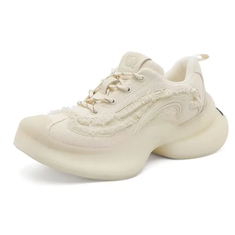 Popular Thick Soled Height Increasing Men's and Women's Sports Shoes Wear Resistant and Breathable Outdoor Men's Running Shoes