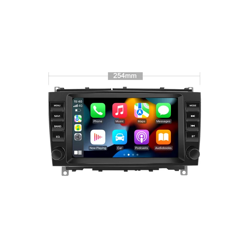 720P Carplay 8 "Android 14.0 8G + 256G Auto Dvd-speler Autoradio GPS navigatie Voor Benz CLK 200K 280 300 350 W209 2005-2012 Radio - afbeelding 2
