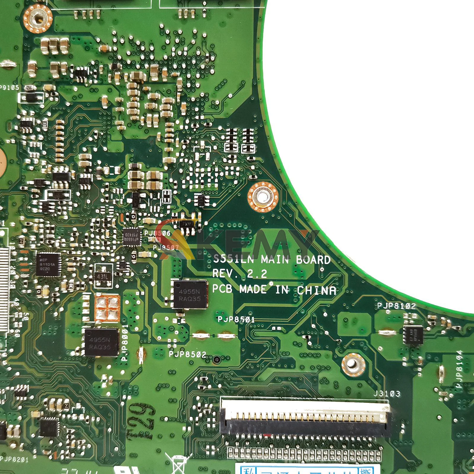Placa base para ordenador portátil S551LN para ASUS VivoBook S551LN R553L S551LA S551LB S551L placa base para portátil con CPU I3 I5 I7 100% pruebas OK