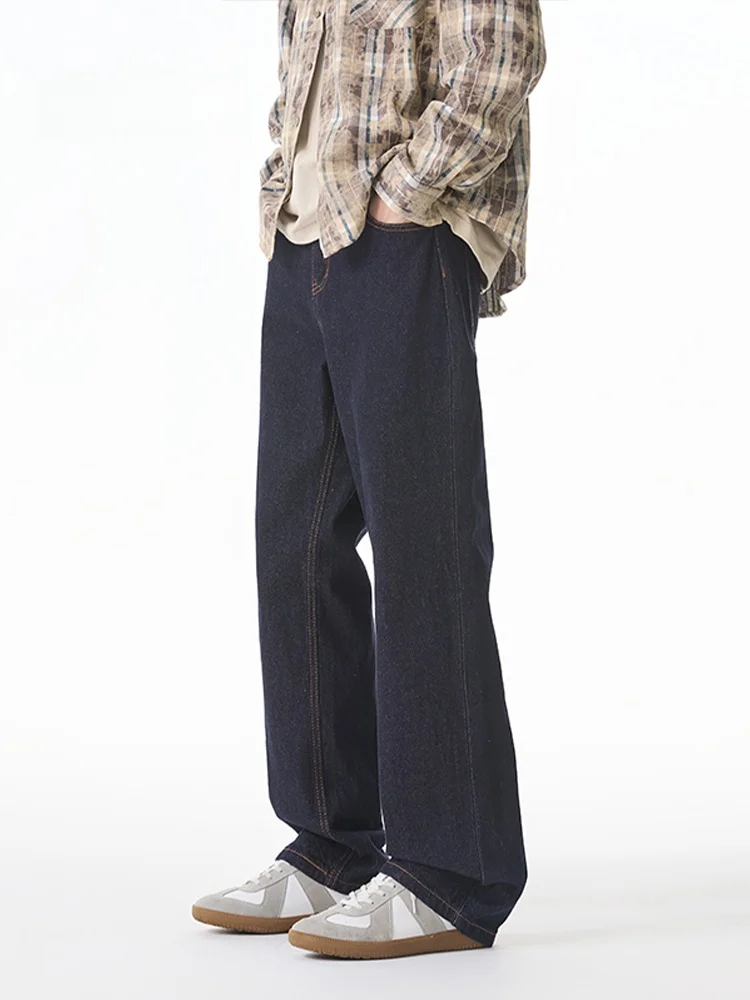 

Мужские винтажные джинсы MMOPTOP из денима, прямого кроя, повседневные, свободные, удобные, из смесового хлопка, для ежедневной носки