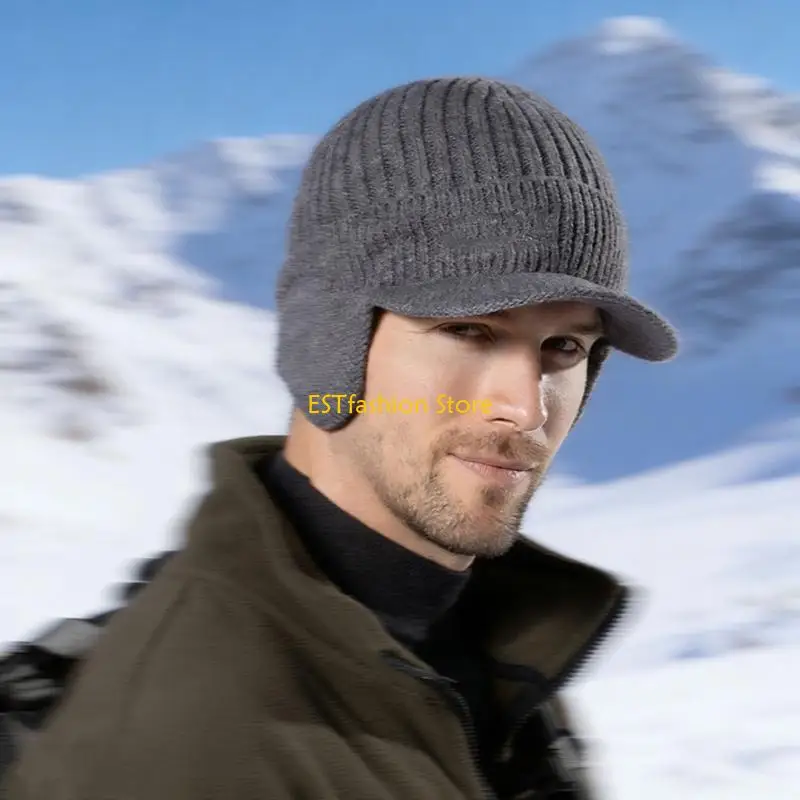 Y5GC （1 Pack）Windproof Knitted Ear Cover Cap For Hiking School Daily Warm Accessory