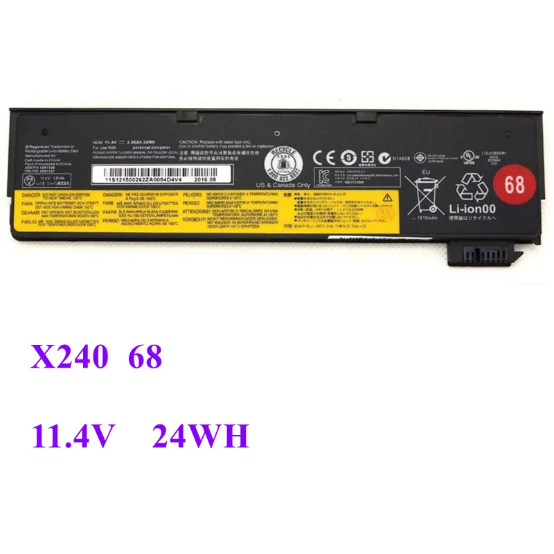 10.8V 24WH/48Wh X240 X250 X260 Laptop Battery For Lenovo ThinkPad T440S T440 T450S S440 S540 W550s L450 L470 T460T