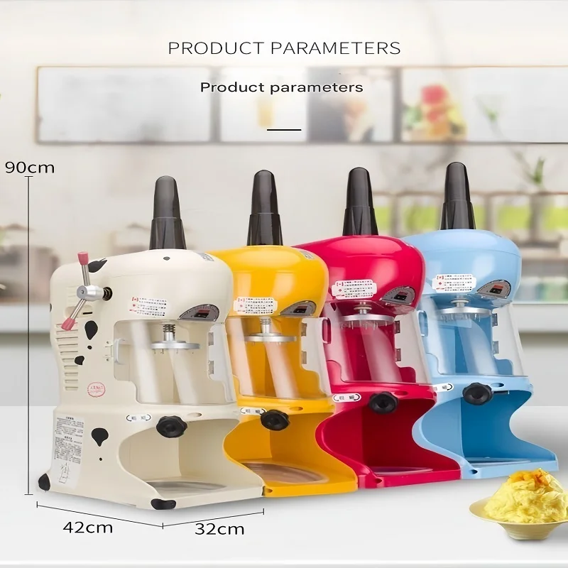 Portable Stainless Steel Ice Shaver Machine for Snow Cones and Desserts