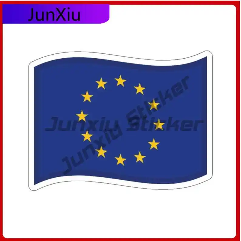 

European Union Flag Sticker Eu Flag Fun Fun Gift Laptop Planner Camper Windows Windshield Luggage Kayak Suv Phone/phone Case