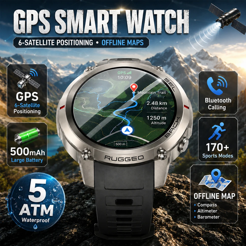 2026 Military GPS Smart Watch 1.43