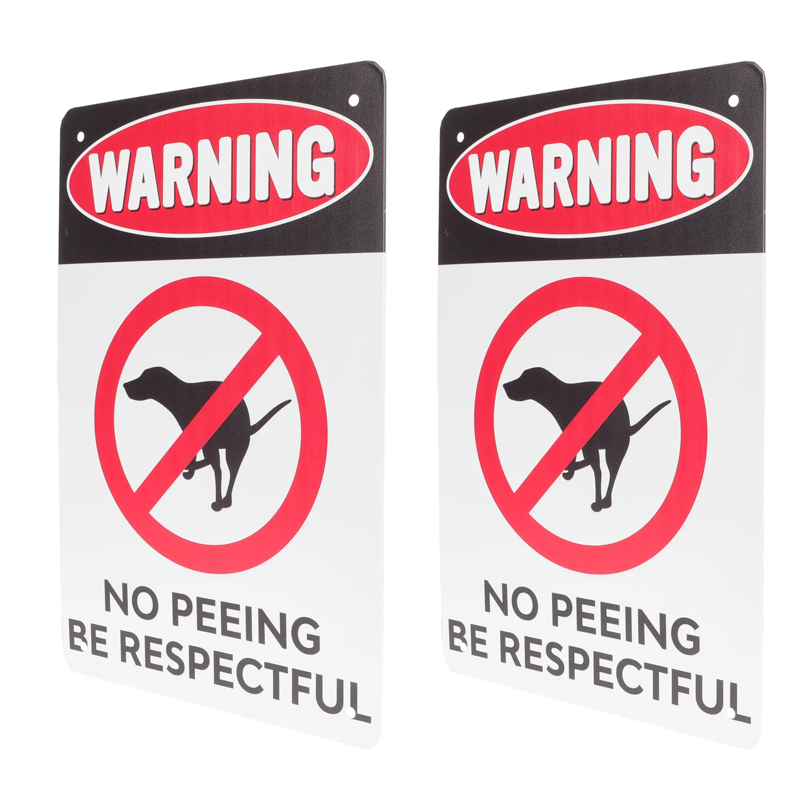

2pcs Iron Vintage Tin Sign No Garden Decor Dog Peeing Yard Garden Warning Decor Traffic Safety Marker Signs