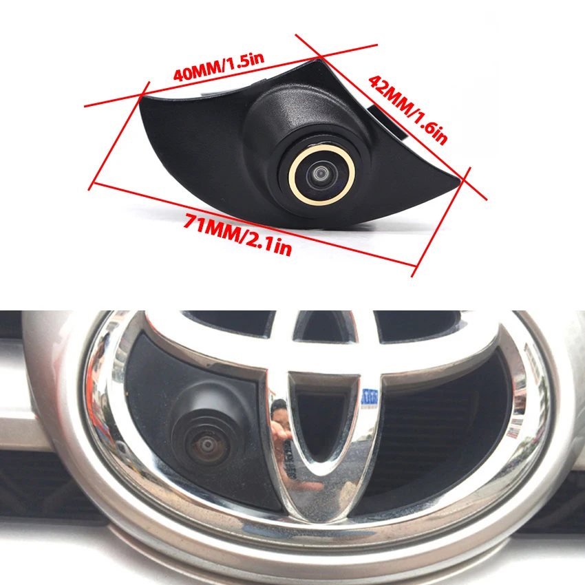 Car Front View Camera For Toyota Corolla E170 E180 2013 2014 2015 2016 2017 2018 CCD AHD 170° Logo Camera Full HD Waterproof