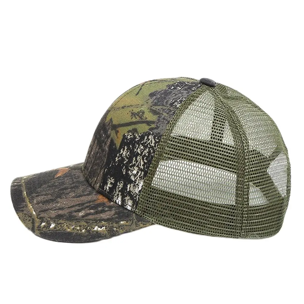 Tactical Army Green Trucker Hat Men\'s Camo Jungle Mesh Cap Cool Baseball Cap Adjustable