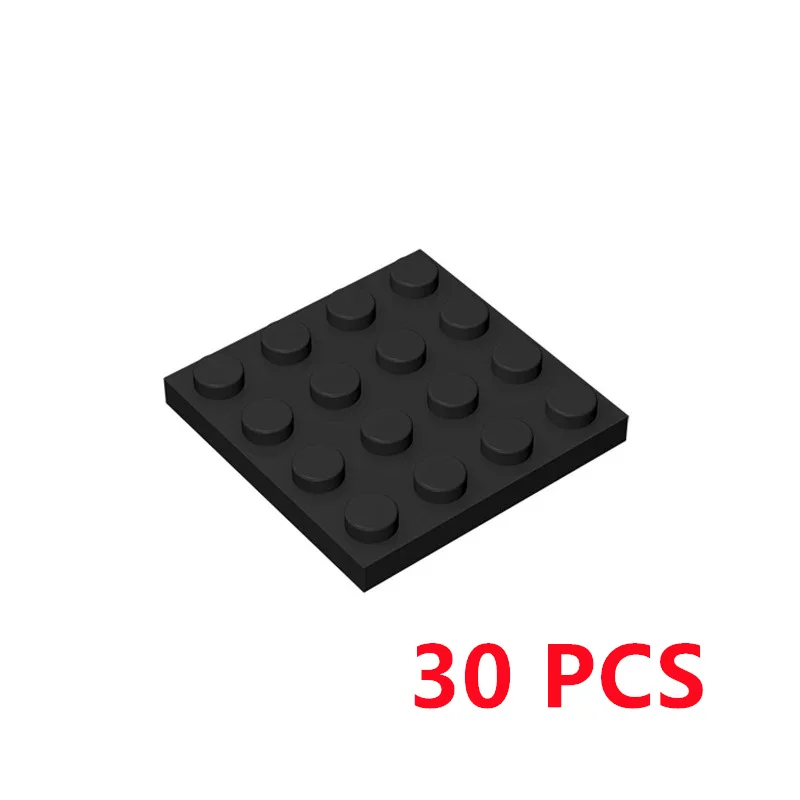 30 Pcs/lot Buildings Blocks 3031 Plate 4x4 Bricks DIY Assmble Collections Bulk Modular GBC Toy For High-Tech MOC Set