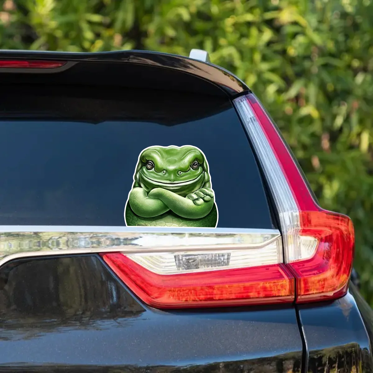 1pc-15x17cm Use our cute, fun and humorous frog stickers to make your car stand out - suitable for all vehicles  J-420