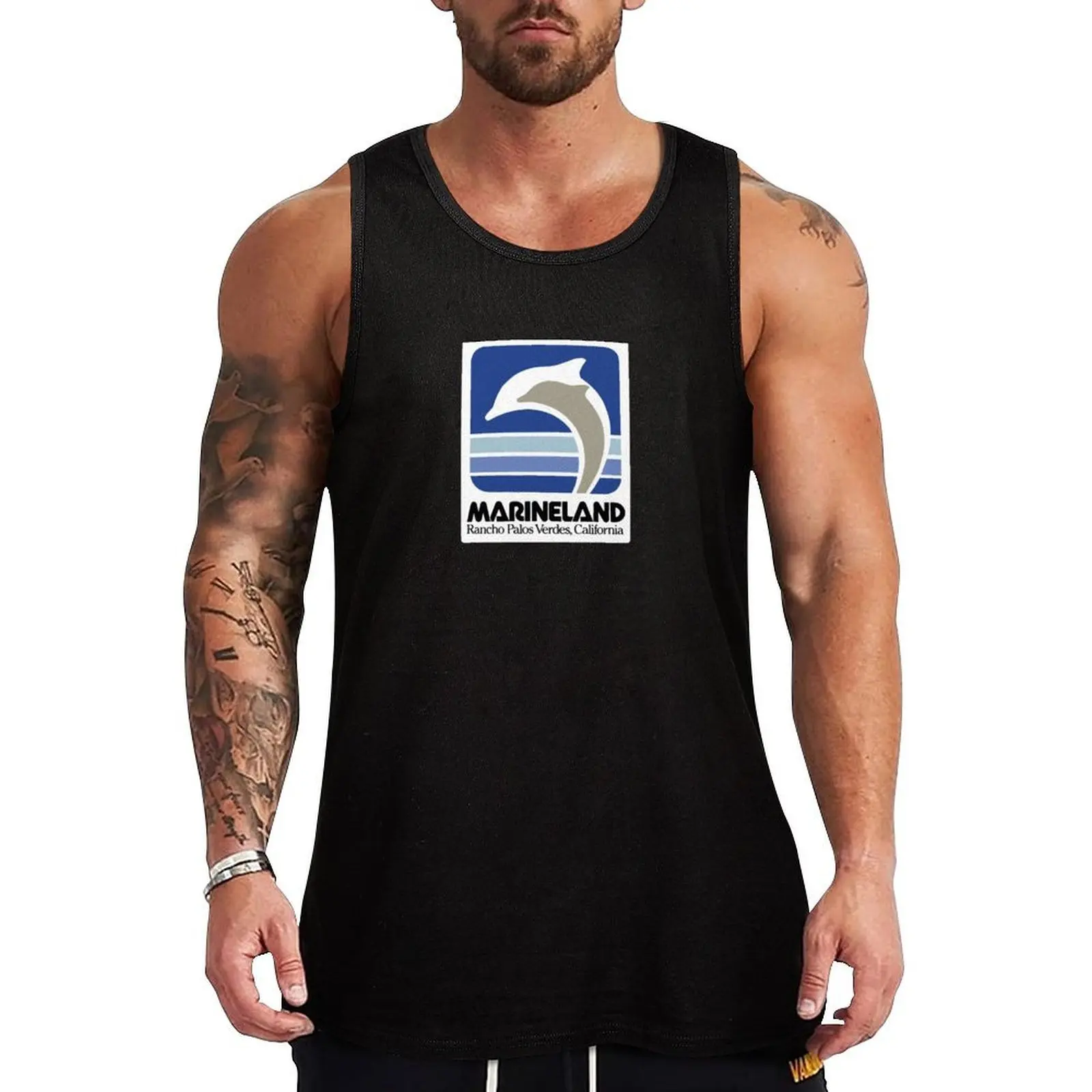 Camiseta sin mangas Marineland Rancho Palos Verdes, ropa de trabajo sin mangas